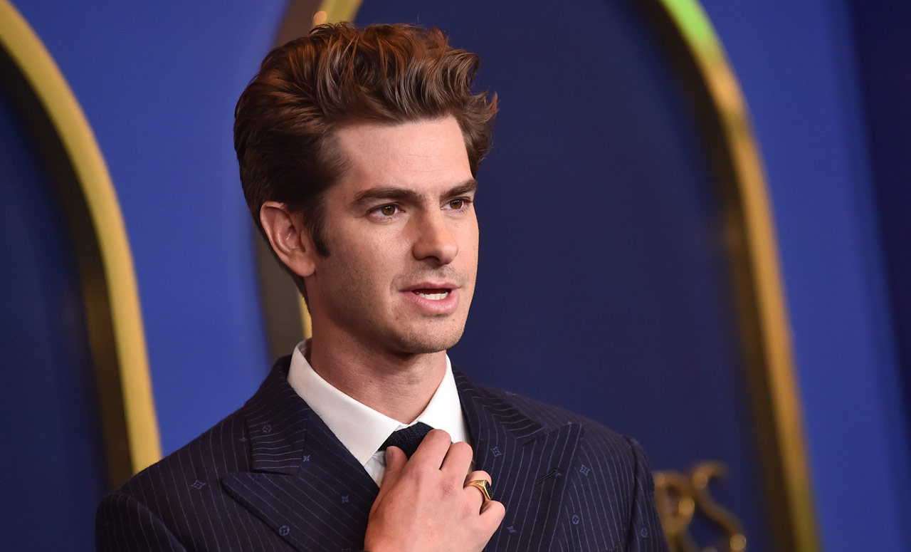 Andrew Garfield Brings Cardboard Cutout of Co-Star Florence Pugh to London Film Premiere