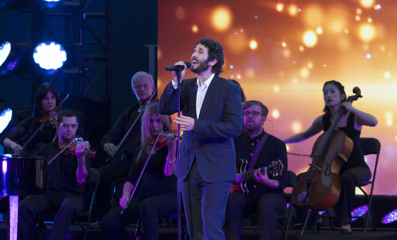 Josh Groban Jokes About “Musical Marriage” With David Foster At 75th Birthday Bash